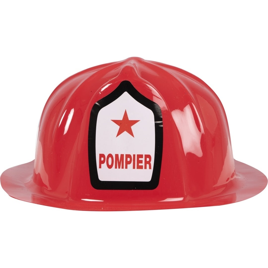 Casque de pompier rouge, modèle léger — vue 5