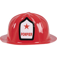 Casque de pompier rouge, modèle léger — vue 5