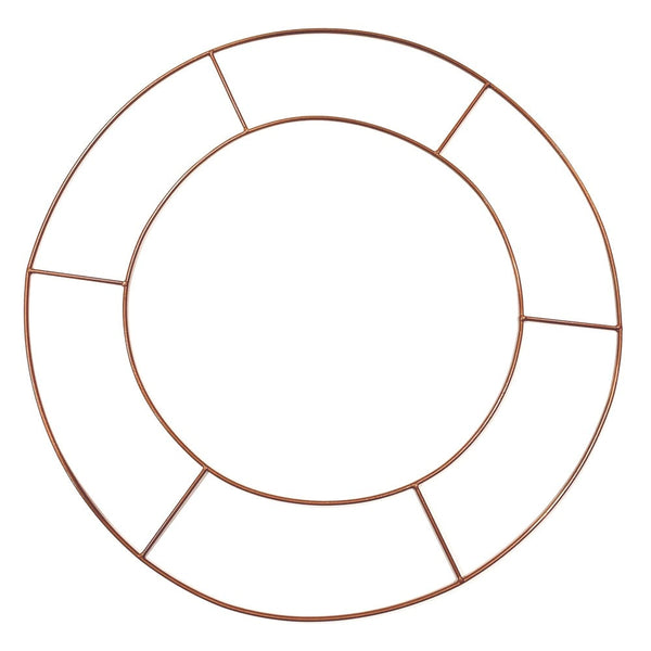 Cercle de couronne en métal cuivré, 60 cm