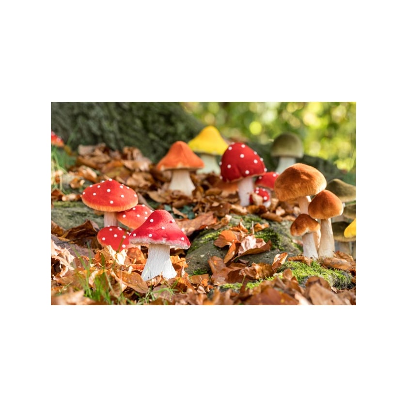 Champignon rouge à pois sur socle, 13 cm — vue 3