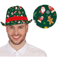 Chapeau borsalino de Noël imprimé — vue 2