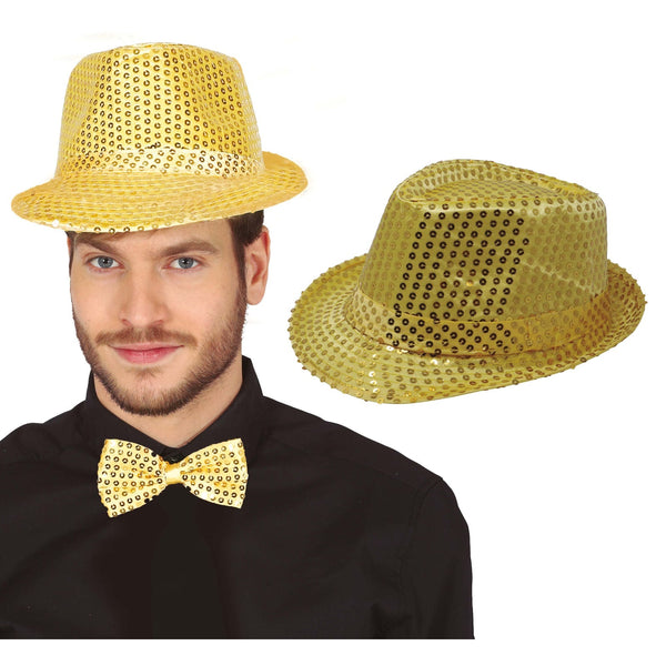 Chapeau de gangster à sequins