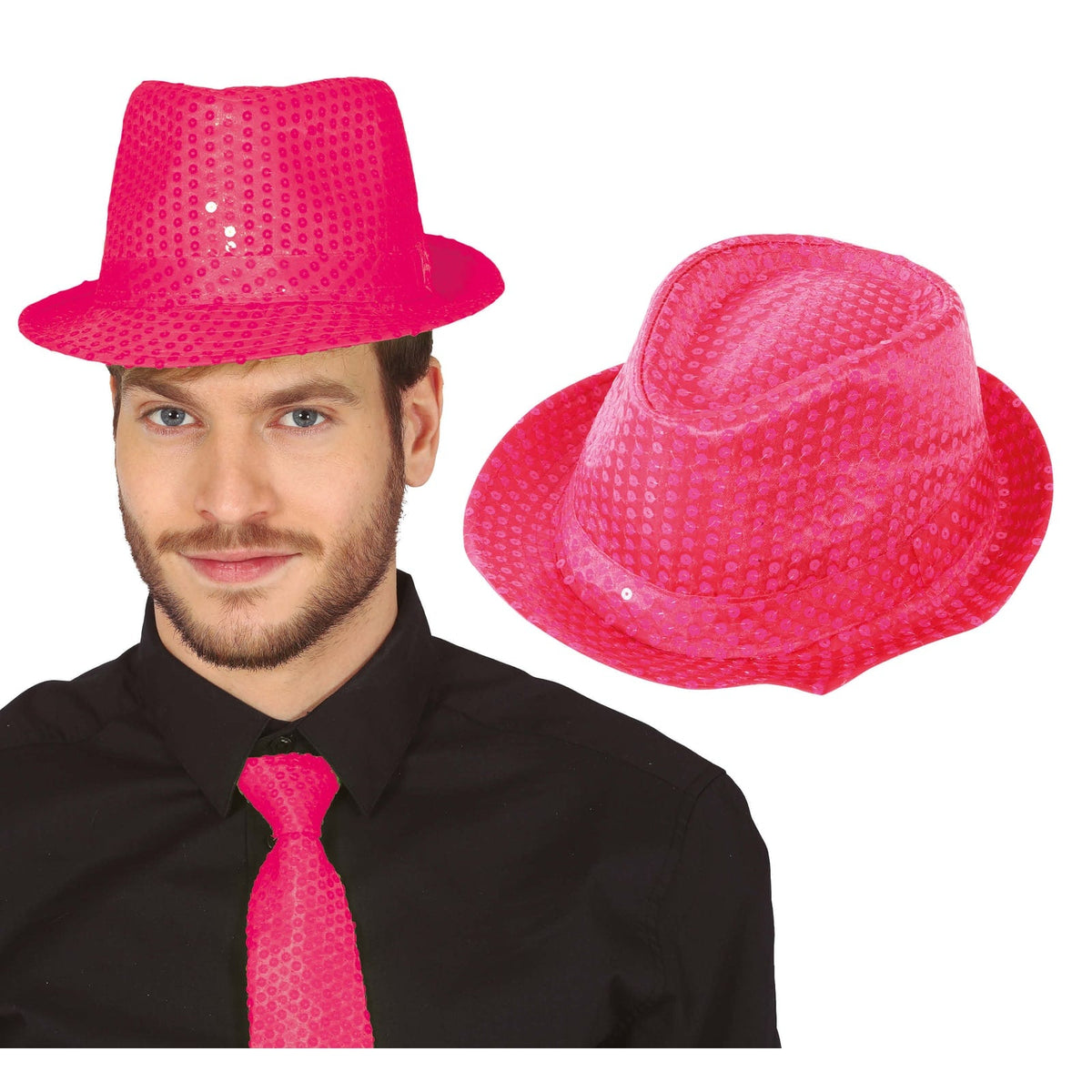 Chapeau de gangster à sequins — vue 3