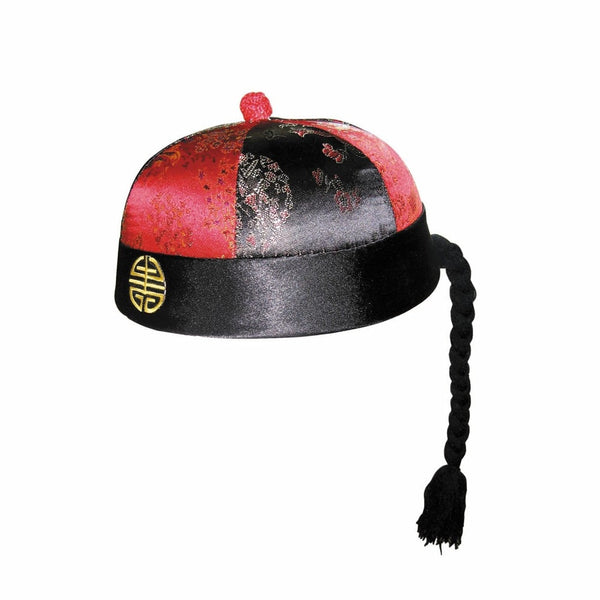 Chapeau de mandarin avec natte