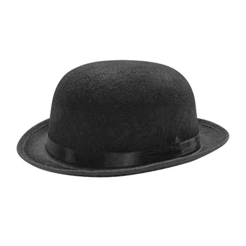 Chapeau melon noir en feutre