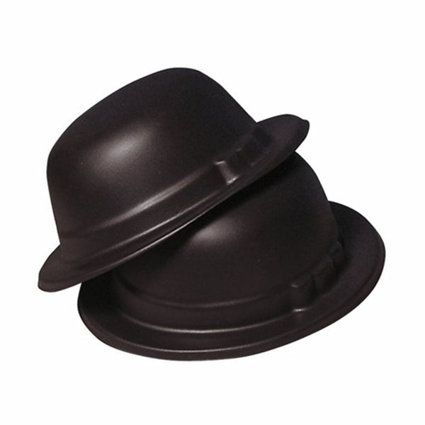 Chapeau melon noir en mousse