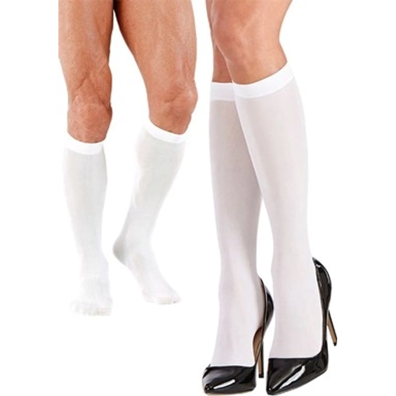 Chaussettes hautes blanches, 70 deniers