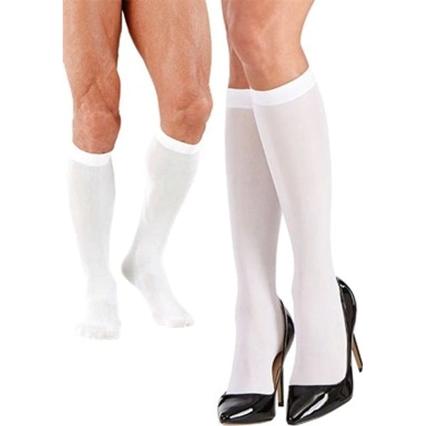 Chaussettes hautes blanches, 70 deniers