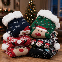 Chaussettes de Noël chaudes à picots antidérapants