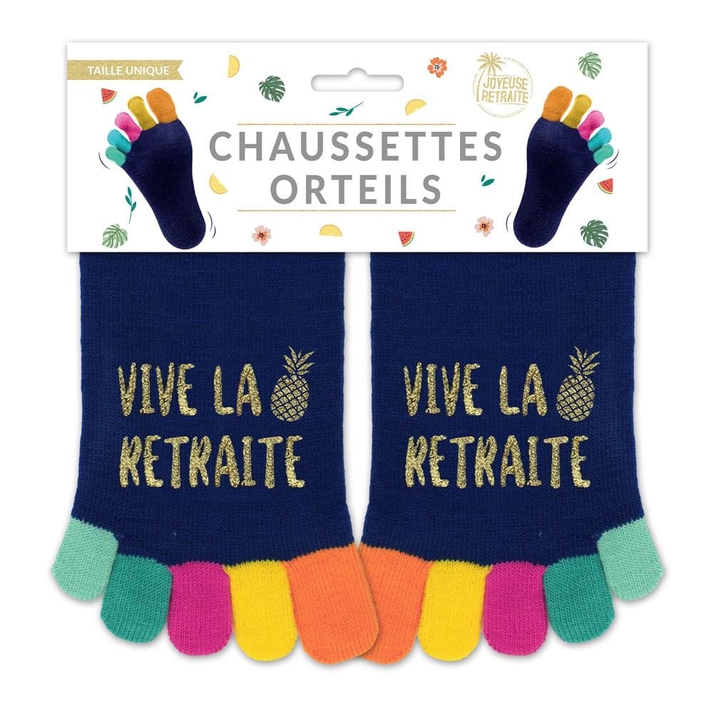 Chaussettes à orteils d'anniversaire, 18 à 60 ans et retraite