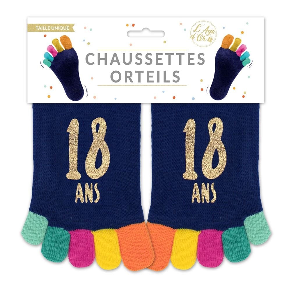 Chaussettes à orteils d'anniversaire, 18 à 60 ans et retraite — vue 2