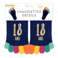 Chaussettes à orteils d'anniversaire, 18 à 60 ans et retraite — vue 2