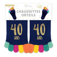 Chaussettes à orteils d'anniversaire, 18 à 60 ans et retraite — vue 4