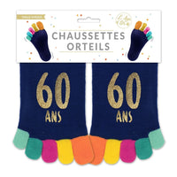 Chaussettes à orteils d'anniversaire, 18 à 60 ans et retraite — vue 6