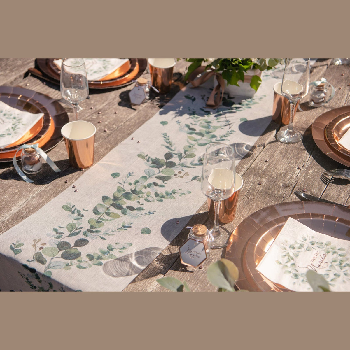 Chemin de table Bucolique, eucalyptus, 3 m — vue 2