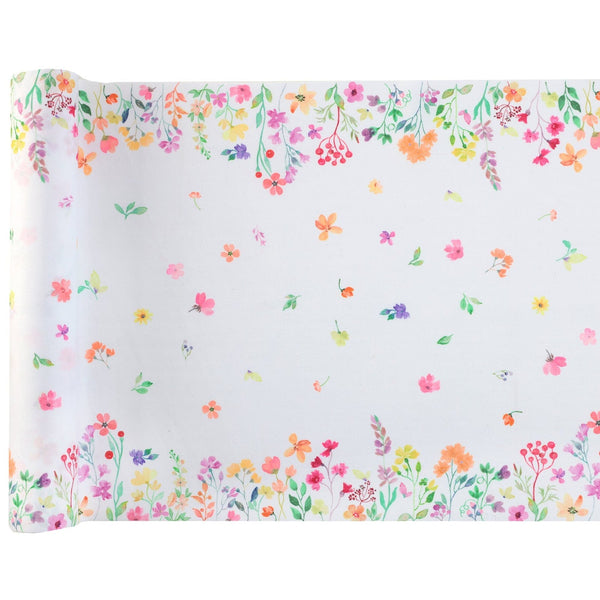 Chemin de table Printemps, petites fleurs, 2,5 m