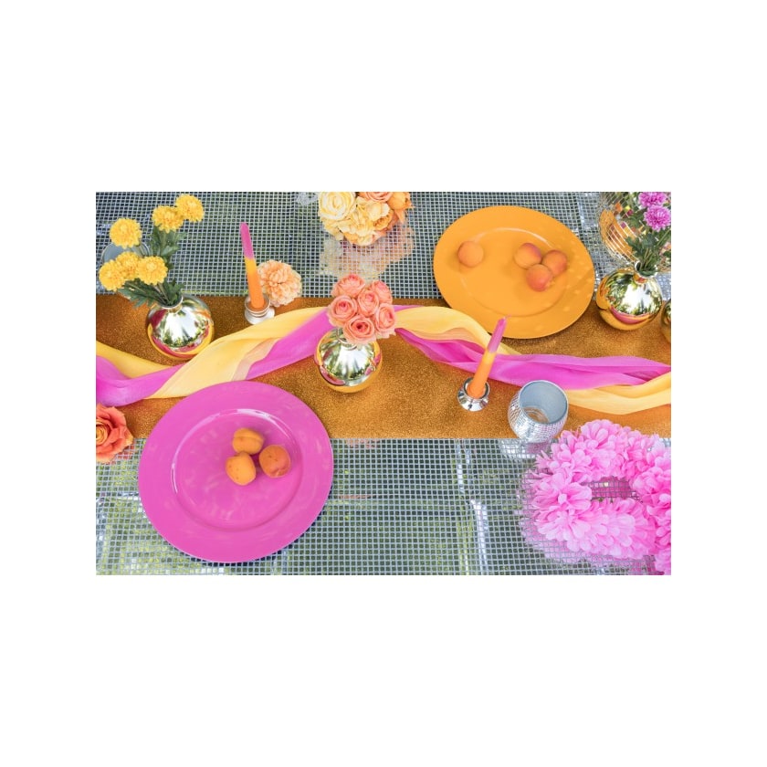Chemin de table disco argent, 28 cm x 3 m — vue 2