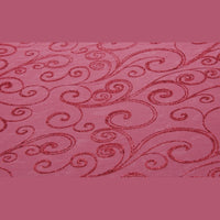 Chemin de table organza à arabesques, 5 m — Rouge