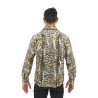 Chemise disco tigrée à sequins — vue 3