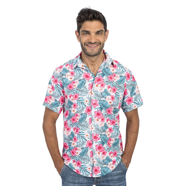 Chemise hawaïenne hibiscus, taille XXXL