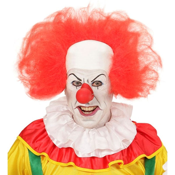 Coiffe de clown à cheveux rouges