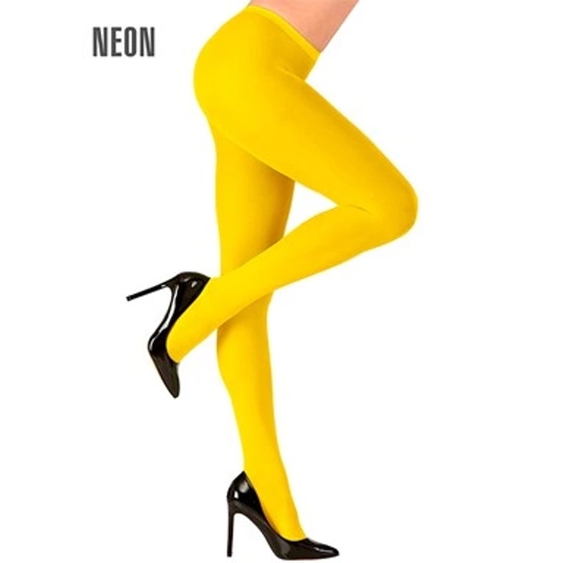Collant néon 40 deniers, jaune ou orange