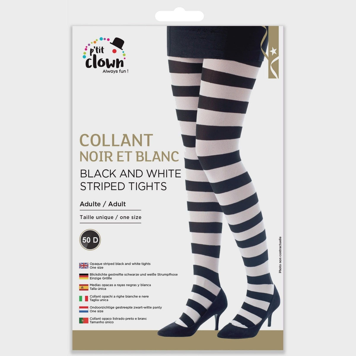 Collant rayé noir et blanc — vue 2