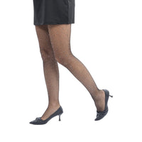 Collant résille noir à strass — vue 2