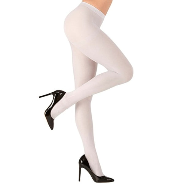 Collants blancs, 40 deniers, XL