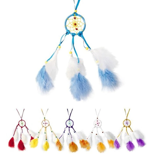 Collier attrape-rêves à plumes