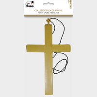 Collier croix de moine dorée, 23 cm — vue 2