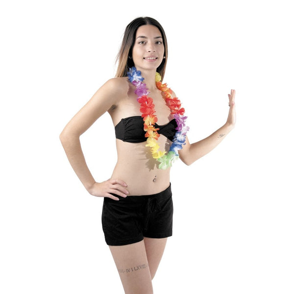 Collier hawaïen arc-en-ciel
