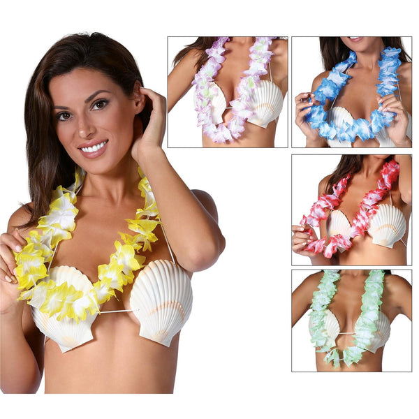 Collier hawaïen en tissu, couleurs dégradées