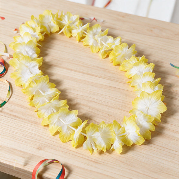 Collier hawaïen en tissu, couleurs dégradées