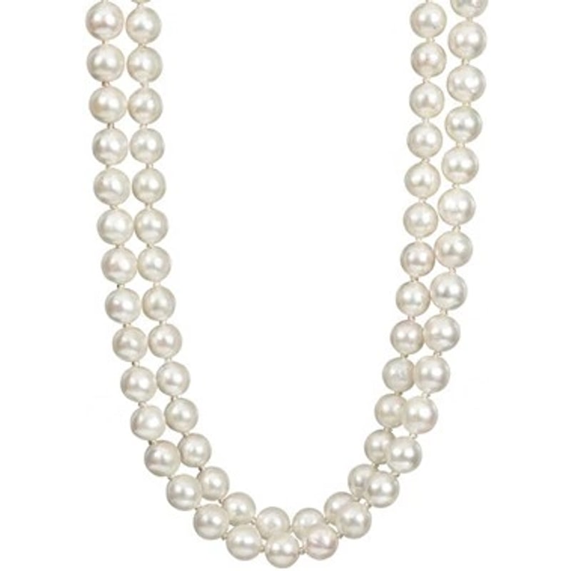 Collier de perles double rang, 70 cm