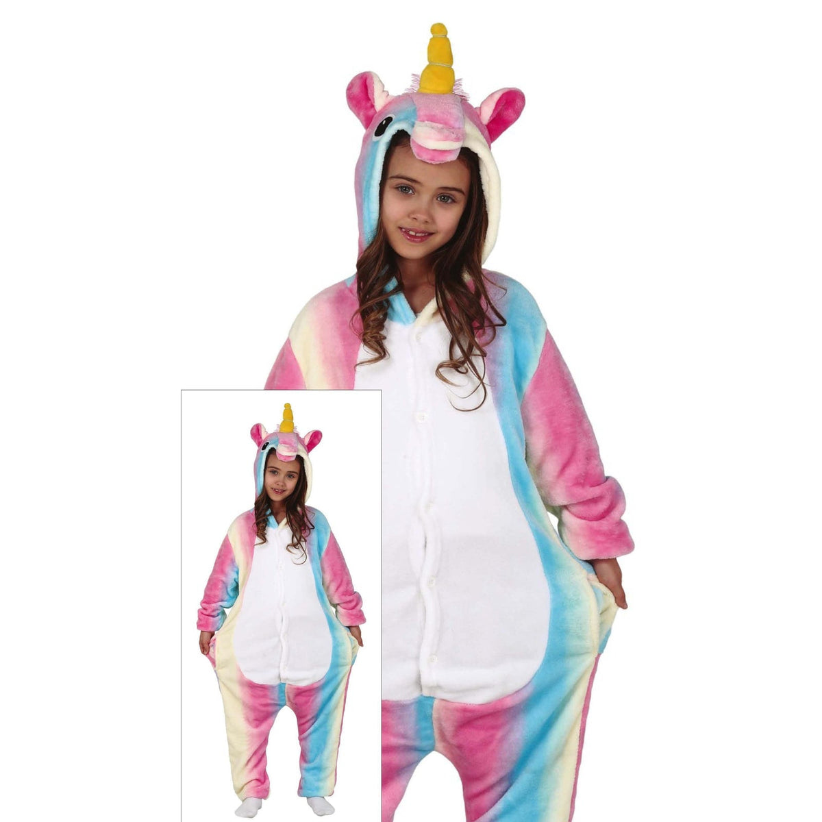 Combinaison de licorne arc-en-ciel, enfant