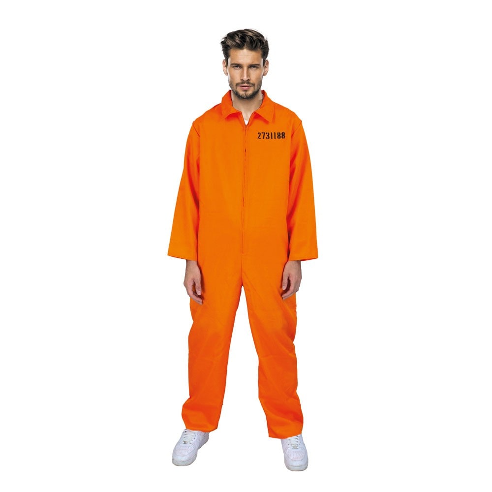 Combinaison de prisonnier orange, adulte — vue 3