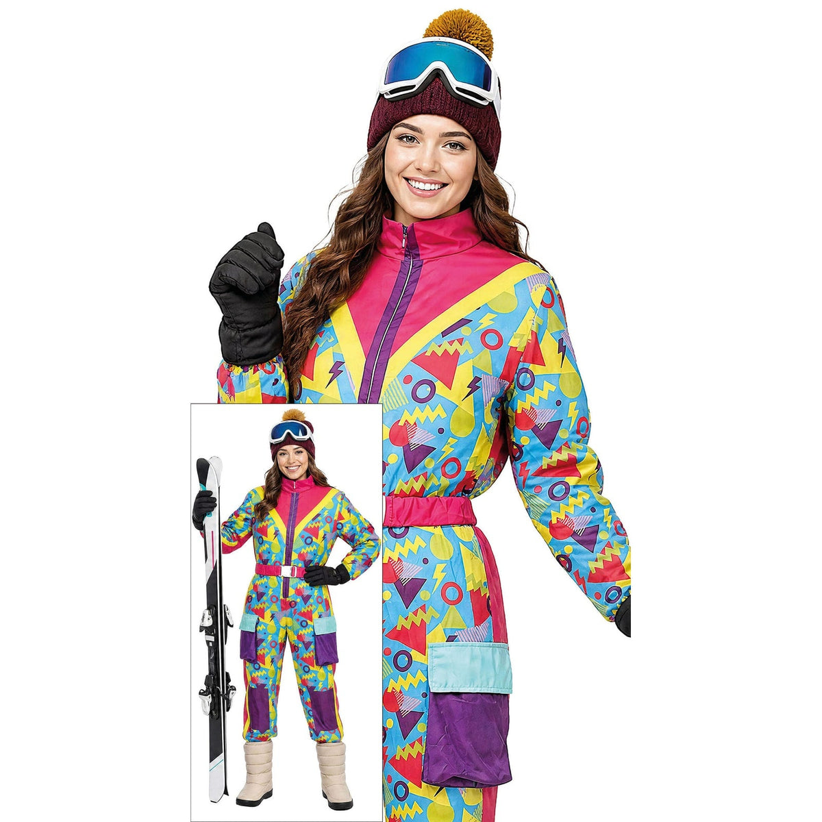 Combinaison de ski années 80, femme