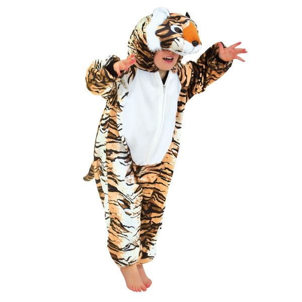 Combinaison de tigre en peluche, enfant 116 cm