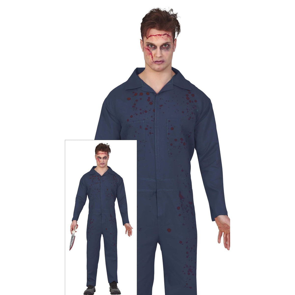 Combinaison de tueur bleu marine, adulte