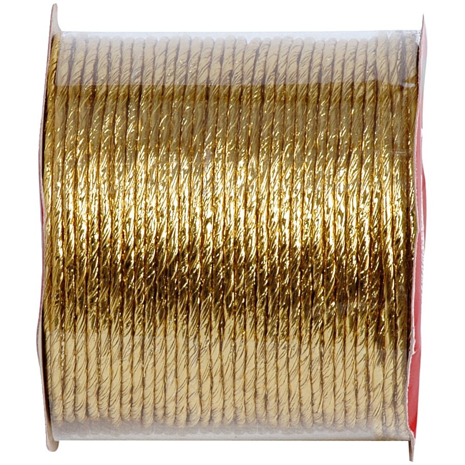 Cordon de papier métallisé or, 2 mm, 20 m