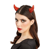 Cornes de diable à strass, à pince