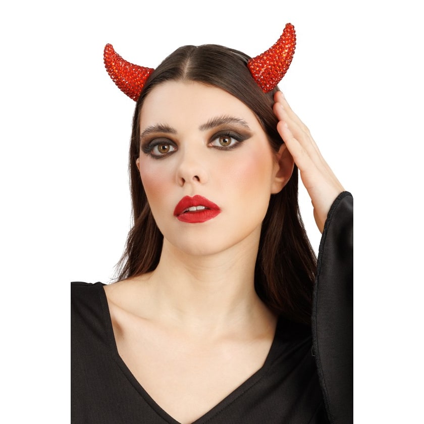 Cornes de diable à strass, à pince — vue 4