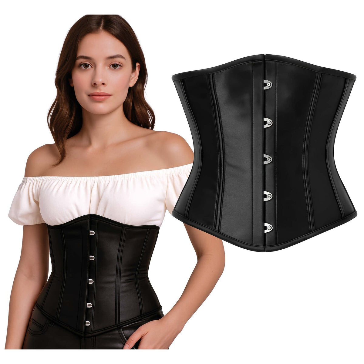 Corset noir, adulte