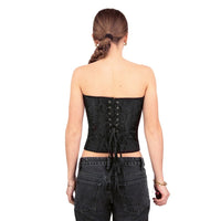Corset noir à lacets, femme — vue 3