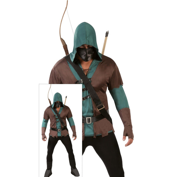 Costume d'archer à capuche, adulte
