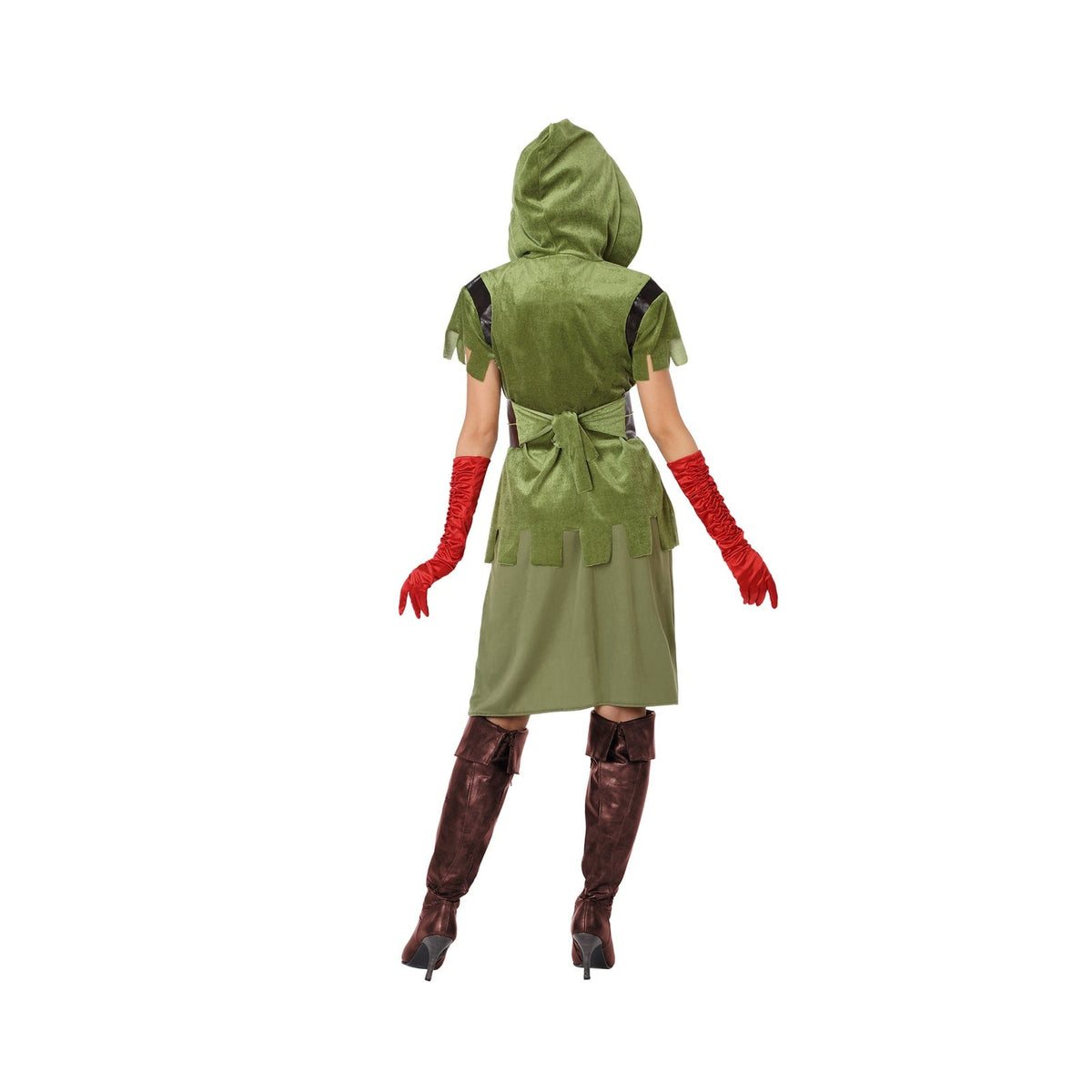 Costume d'archère à capuche verte, femme — vue 2