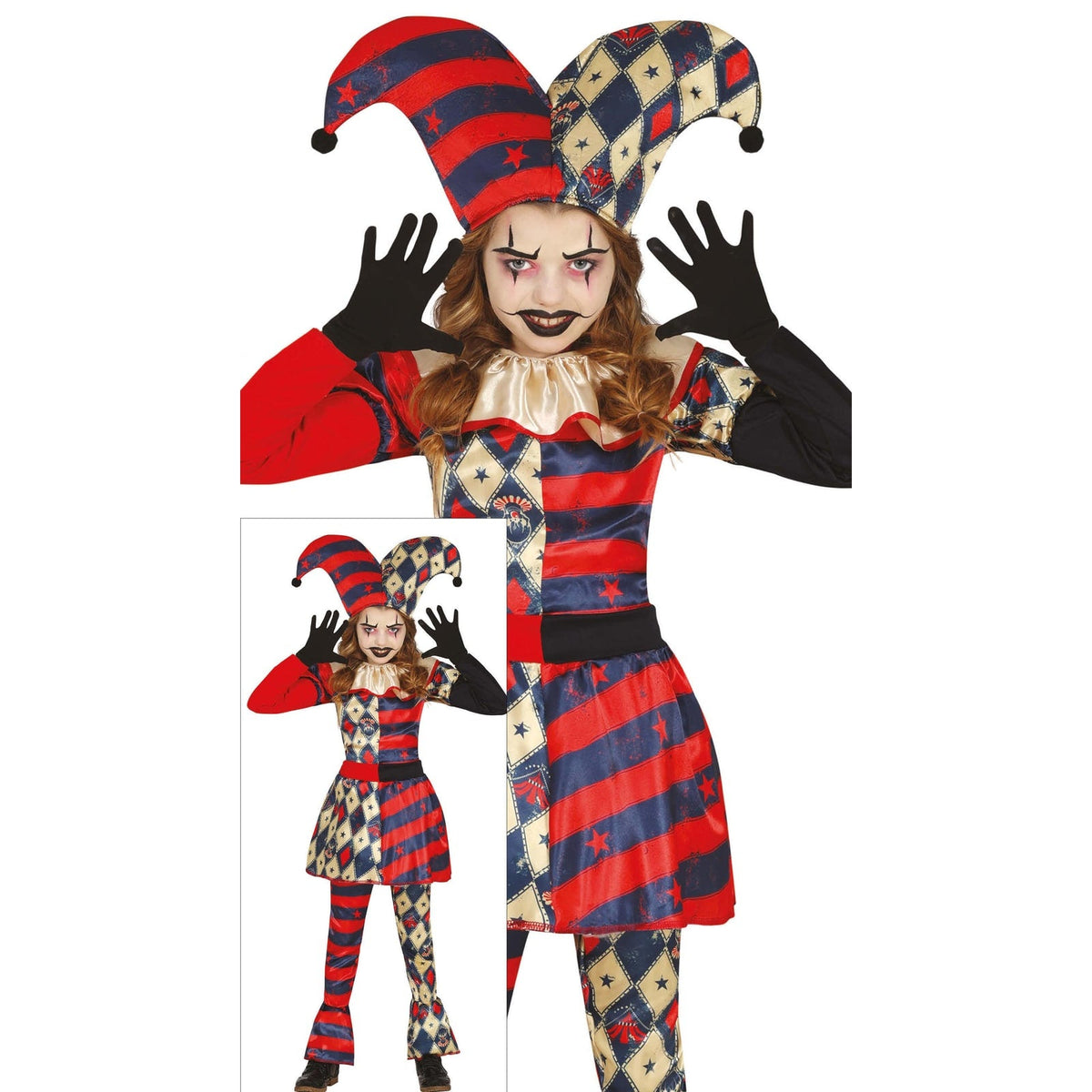 Costume d'arlequin, fille