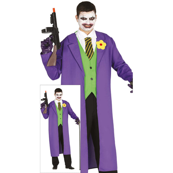 Costume de bouffon assassin violet, adulte