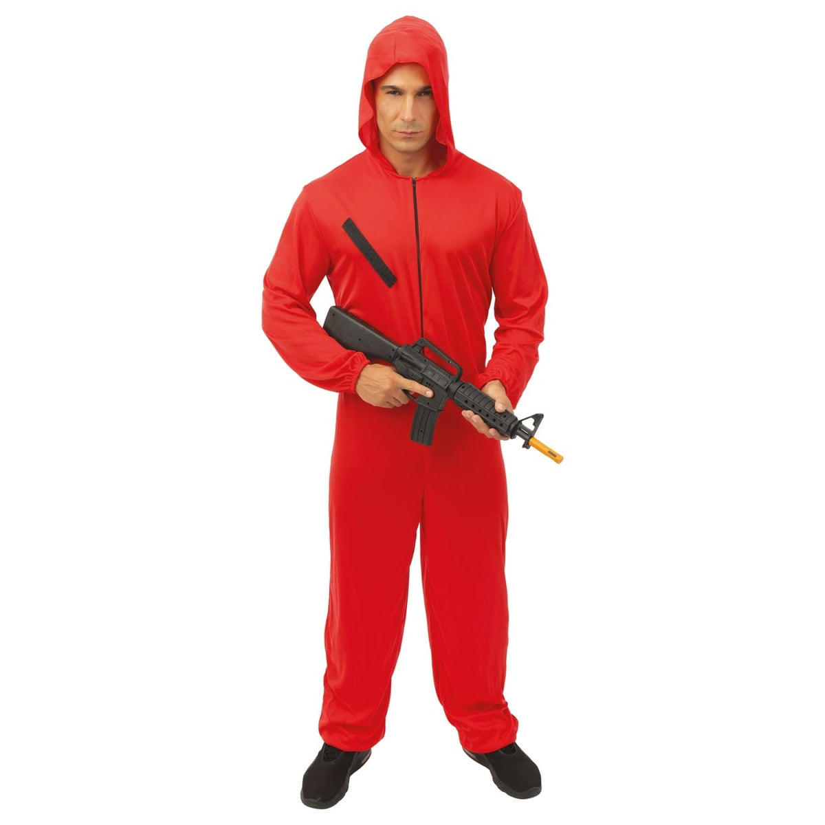 Costume de braqueur rouge, adulte